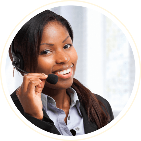 customer care lady smiling